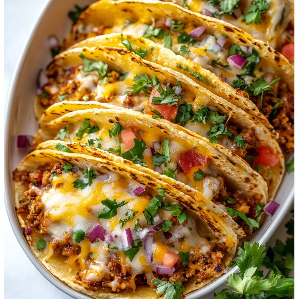 Oven-Baked Cheesy Tacos: Irresistibly Crispy, Melty & Easy!