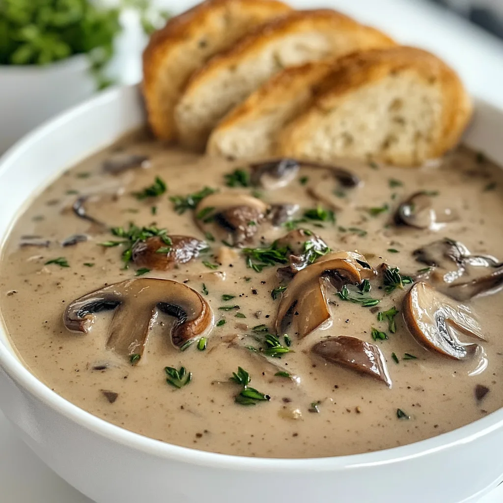 Quick &amp; Easy Creamy Mushroom Soup: Comfort in Every Spoon!