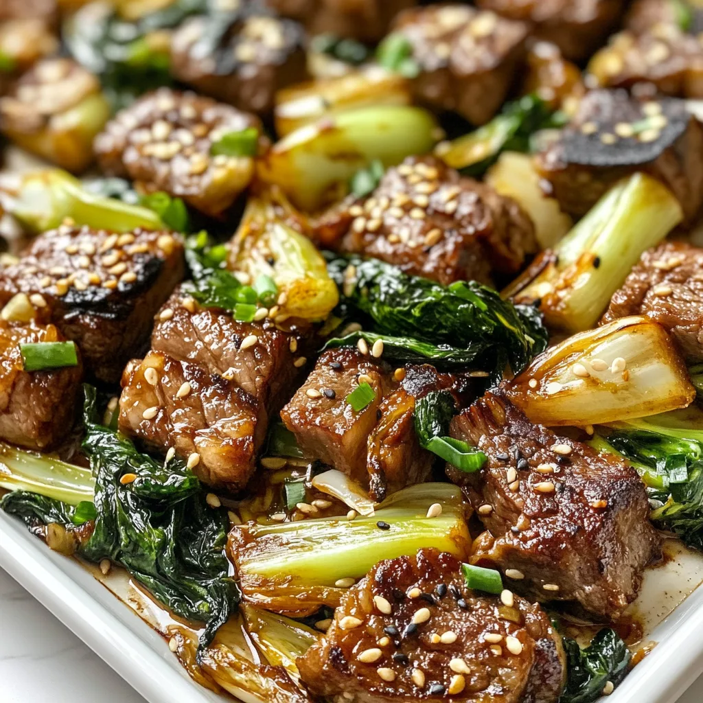 Sheet Pan Korean BBQ Beef with Ginger Bok Choy - Easy, Bold & Delicious!