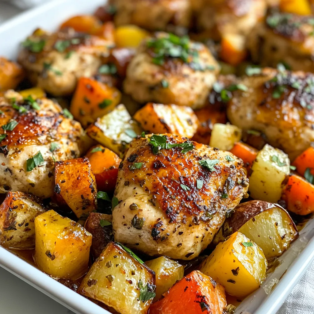 Sheet Pan Miso Honey Garlic Chicken & Root Veggies – Easy & Irresistible!