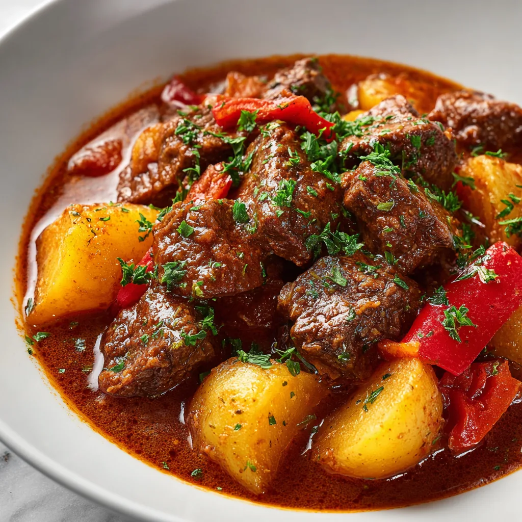 Slow Cooker Hungarian Goulash with Paprika & Potatoes – Comfort in Every Bite