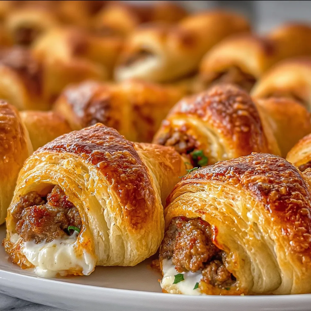 Baked Sausage &amp; Cream Cheese Crescents: Irresistibly Delicious!