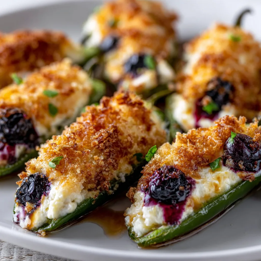 Blueberry Brie Jalapeño Poppers: Irresistibly Bold &amp; Flavor-Packed!