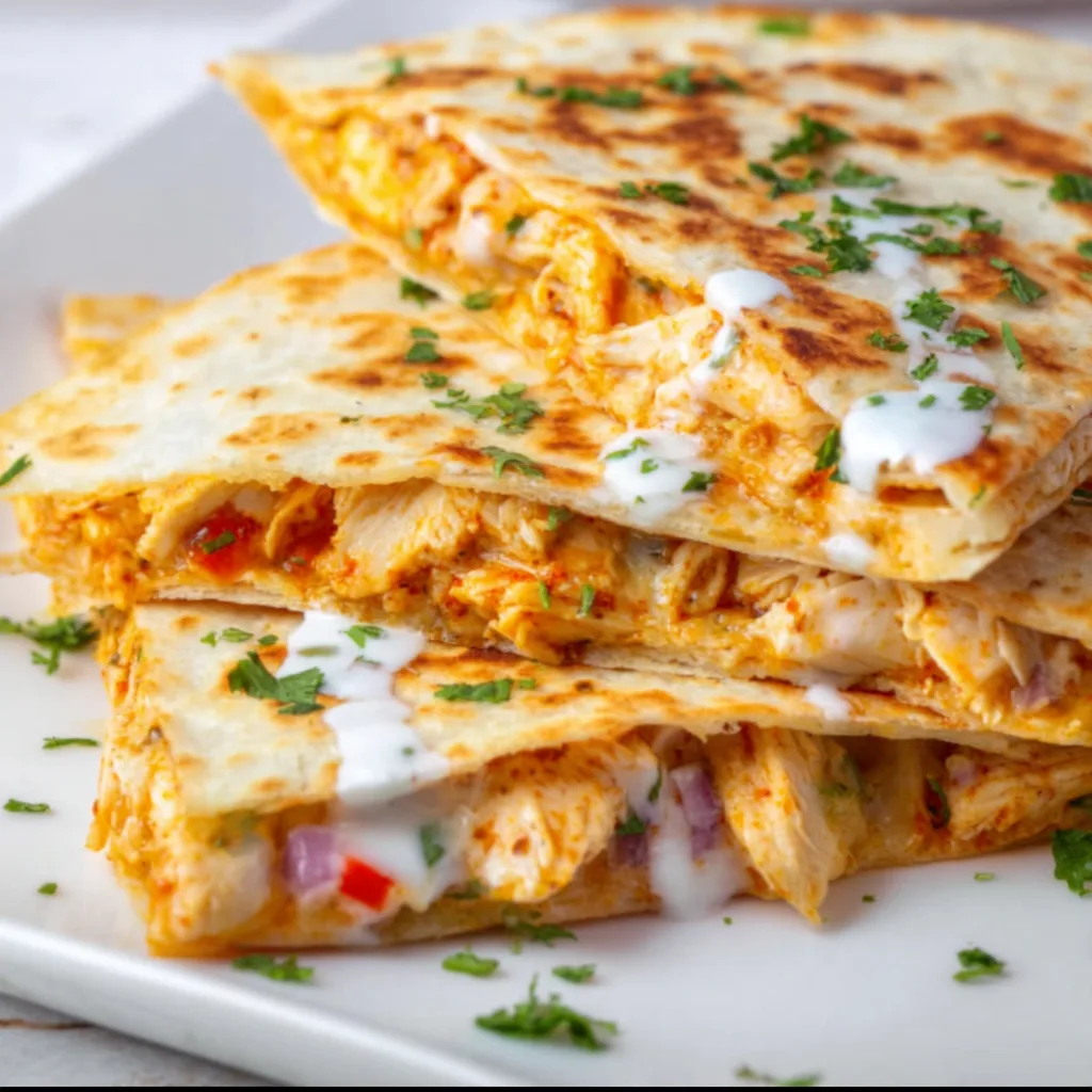 Buffalo Chicken Quesadilla: Irresistibly Spicy, Crunchy & Cheesy!