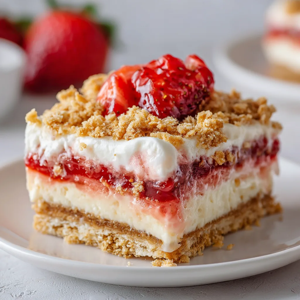 Easy Strawberry Cheesecake Crunch Bars: Irresistibly Delicious & Simple!