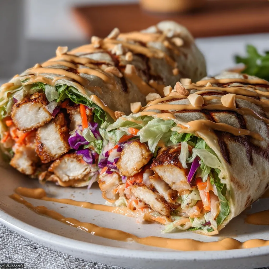 Fresh Thai Peanut Chicken Wrap – Irresistibly Bold & Tasty!