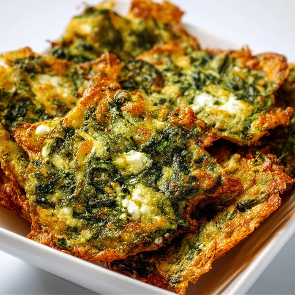 Mediterranean Spinach Feta Crisps: Irresistibly Crunchy & Flavorful!