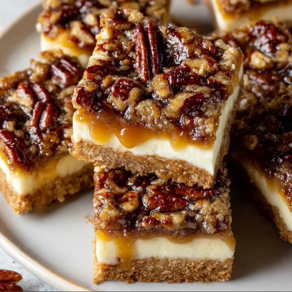 Pecan Pie Cheesecake Bars: Irresistibly Creamy &amp; Nutty Delight!