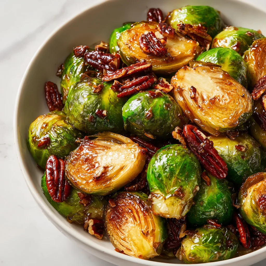 Roasted Brussels Sprouts with Balsamic & Pecans That Wow!