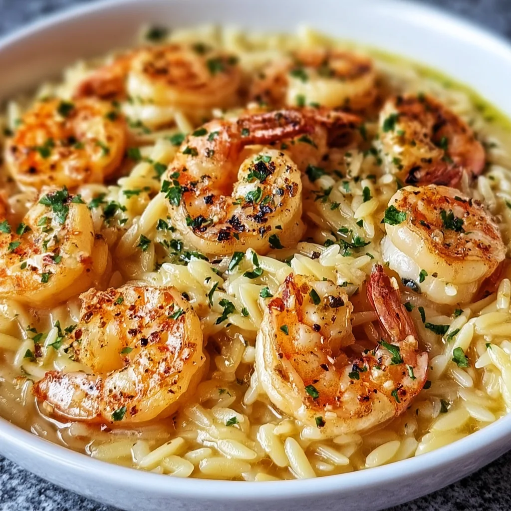 Shrimp Orzo in Lemon Garlic Sauce | Irresistibly Zesty & Quick!