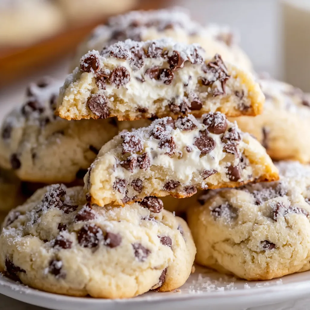 Soft Chocolate Chip Cream Cheese Cookies | Irresistibly Soft &amp; Gooey!
