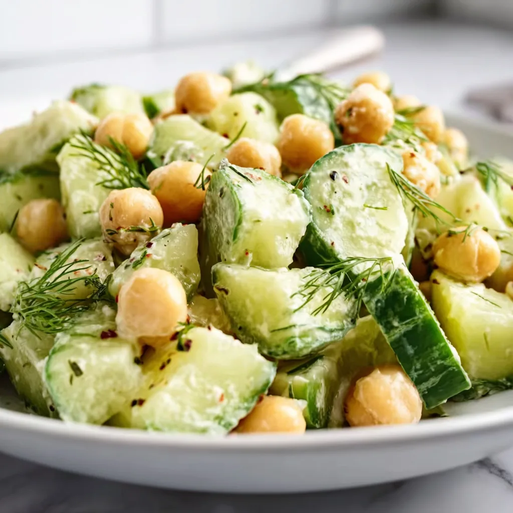 Tasty Cucumber Chickpea Dill Salad: Fresh, Zesty & Irresistible!