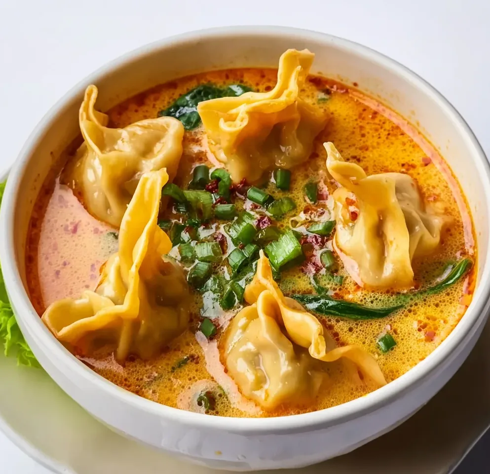 Thai Red Curry Wonton Soup Recipe: Irresistibly Spicy & Comforting!