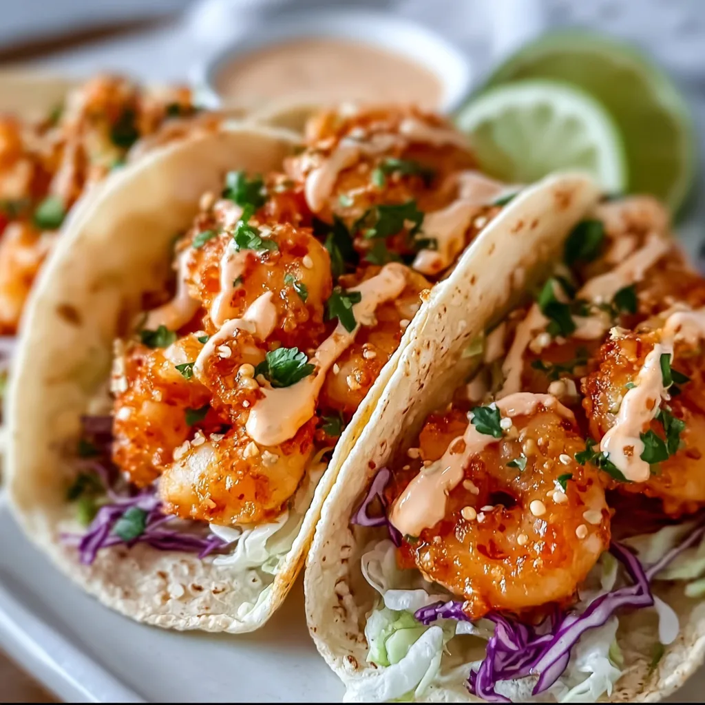 Bang Bang Shrimp Tacos: Irresistibly Spicy &amp; Crispy Delight!