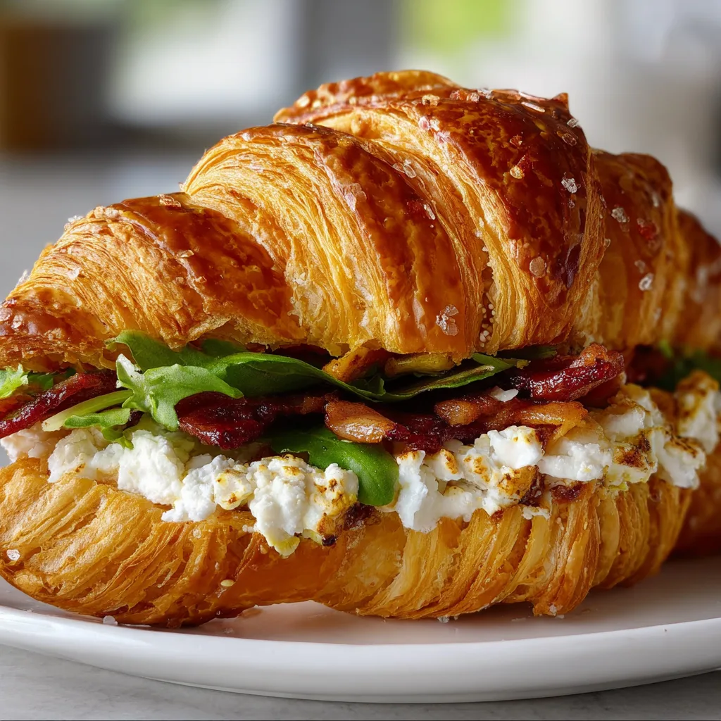 Apple &amp; Goat Cheese Croissant Sandwich: Irresistibly Fresh &amp; Flavorful Bite!