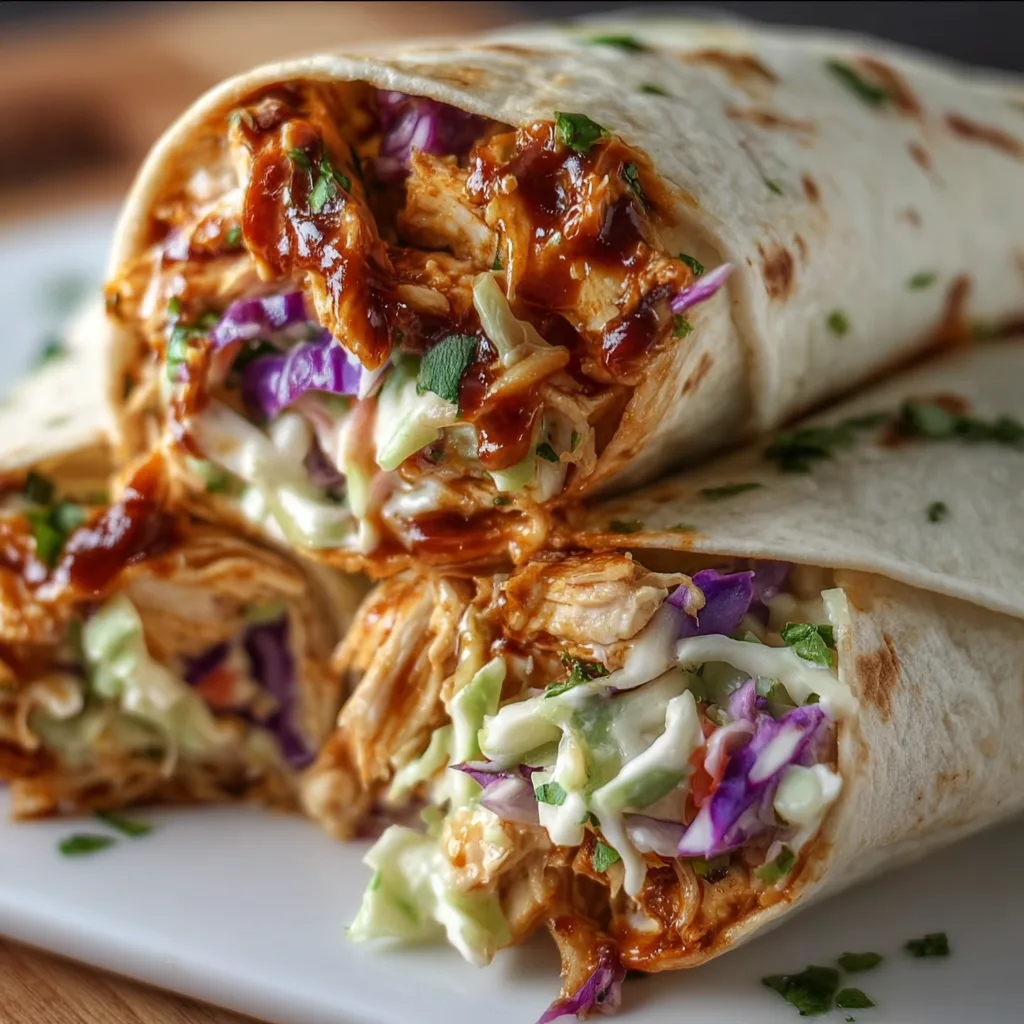 BBQ Chicken Coleslaw Wraps: Irresistibly Fresh &amp; Flavor-Packed!