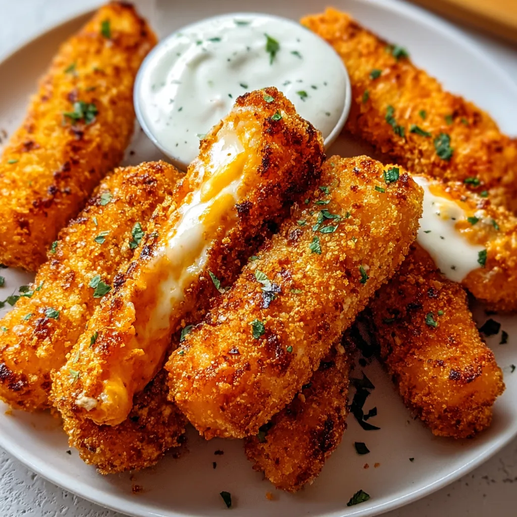 Buffalo Chicken Mozzarella Sticks: Irresistibly Crispy &amp; Cheesy!