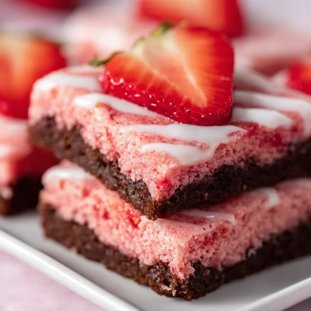 Easy Strawberry Cake Mix Brownies: Irresistibly Soft & Delicious!