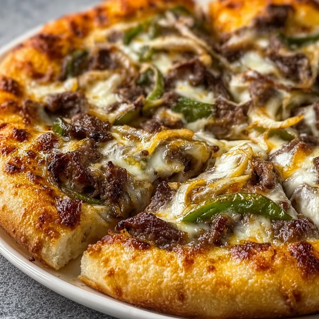 Philly Cheesesteak Pizza: Irresistibly Cheesy &amp; Loaded Flavor!