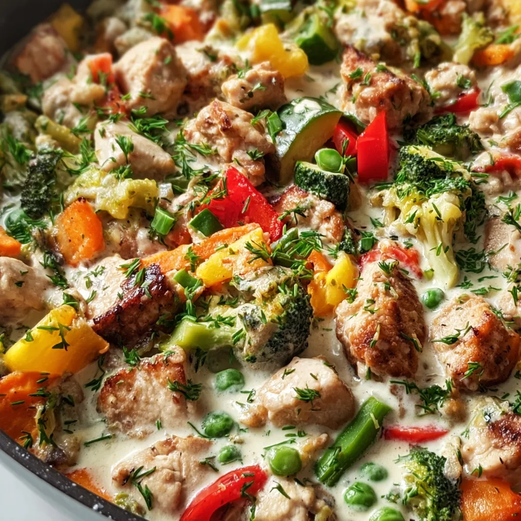 Creamy Ranch Turkey & Veggie Skillet: Easy, Comfort Food Bliss!
