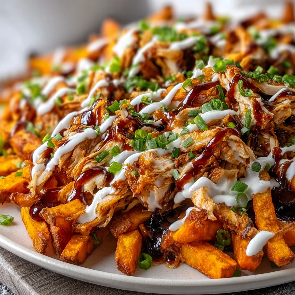 Loaded BBQ Chicken Sweet Fries | Irresistibly Delicious &amp; Viral!