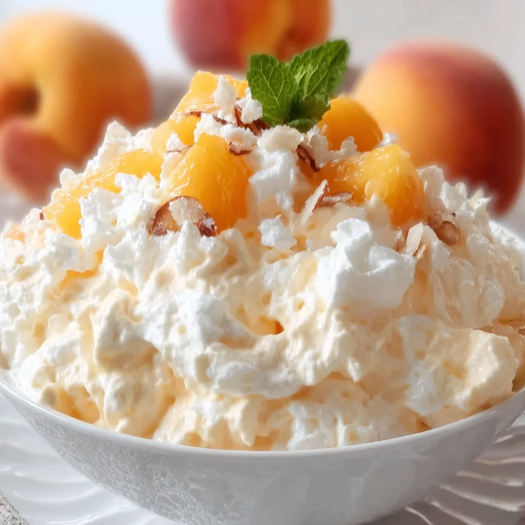 Peach Fluff Recipe That’s Irresistibly Light & Creamy!