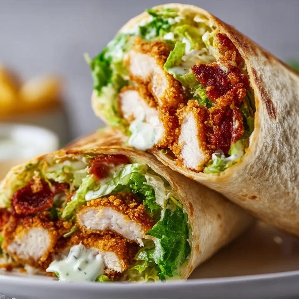 Crispy Chicken Caesar Wrap: Irresistibly Crunchy & Loaded with Flavor!
