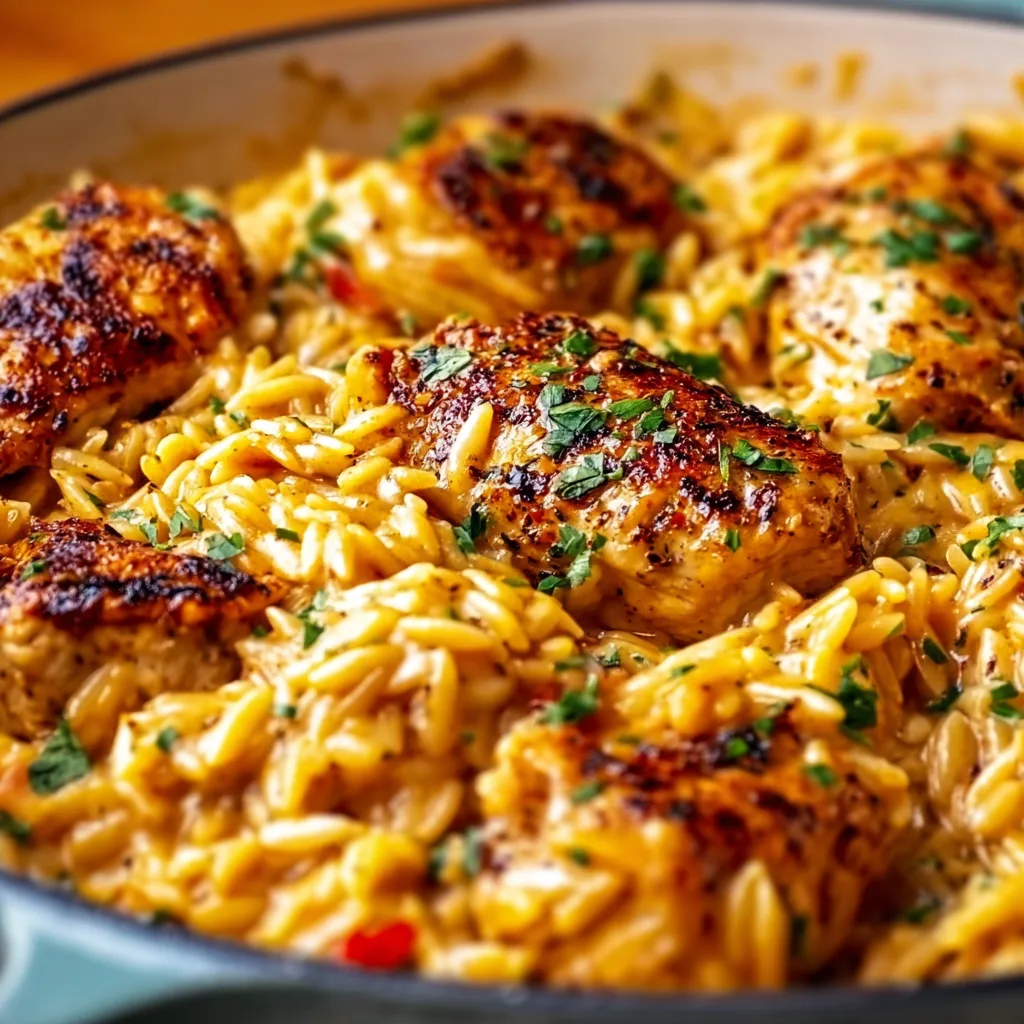 One Pot Cajun Chicken Orzo: Irresistibly Flavorful &amp; Easy Meal!