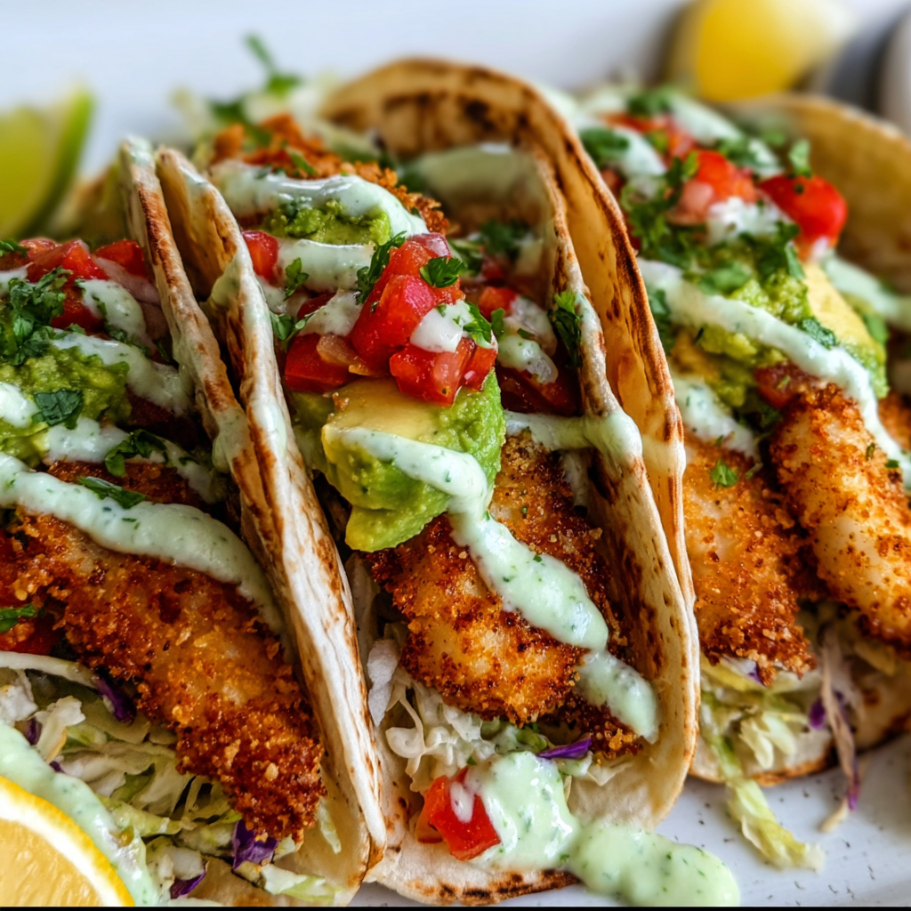 Baja Fish Tacos with Avocado Crema: Irresistibly Fresh &amp; Zesty!