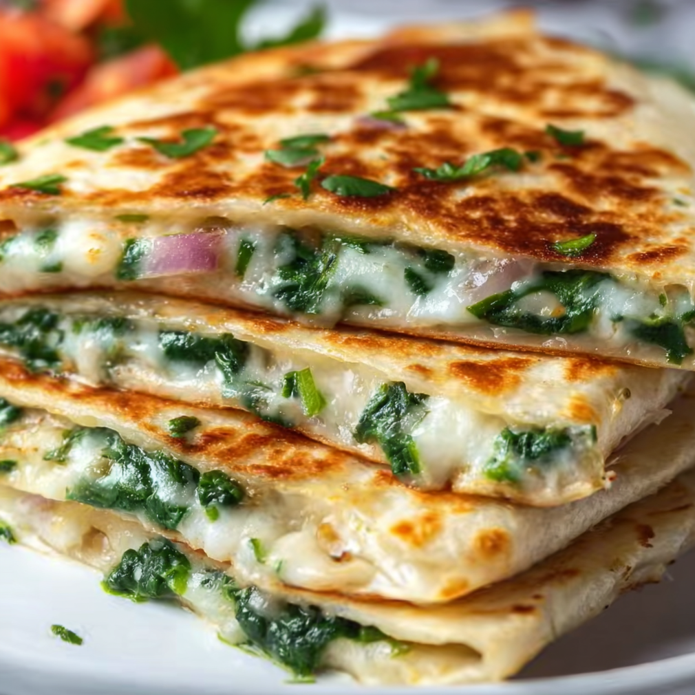 Cheesy Spinach Quesadillas: Irresistibly Gooey & Bursting with Flavor!