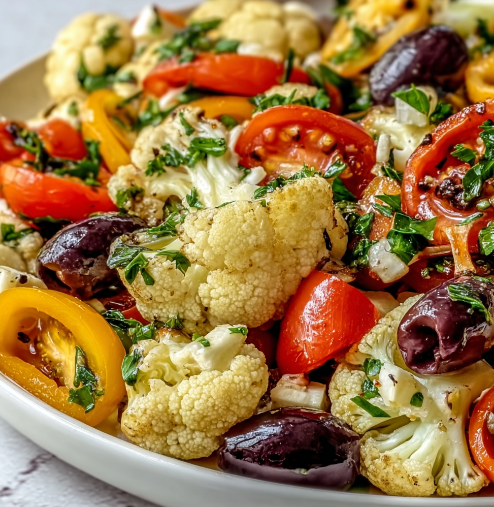 Mediterranean Marinated Cauliflower Salad | Irresistibly Fresh &amp; Flavorful!