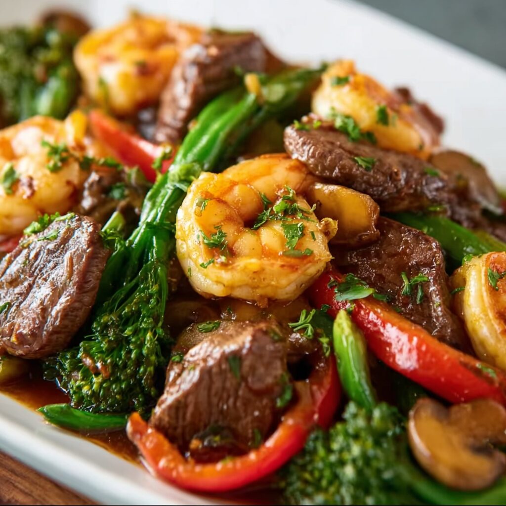 Protein-Rich Steak & Shrimp Stir-Fry: Irresistibly Healthy Feast!