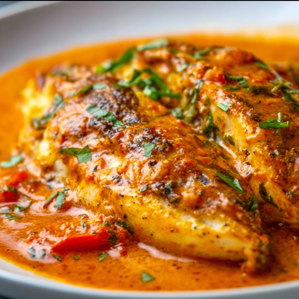 Quick Tilapia in Roasted Pepper Sauce – Irresistibly Easy & Delicious!